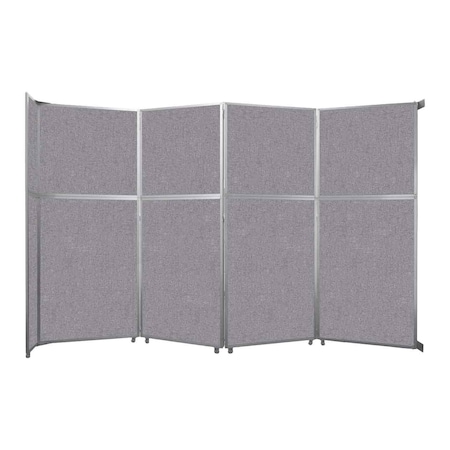 Versare Operable Wall Folding Room Divider 15'7" x 10'3/4" Cloud Gray Fabric 1070408-1